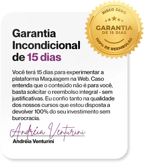 Garantia Incondicional de 15 dias
